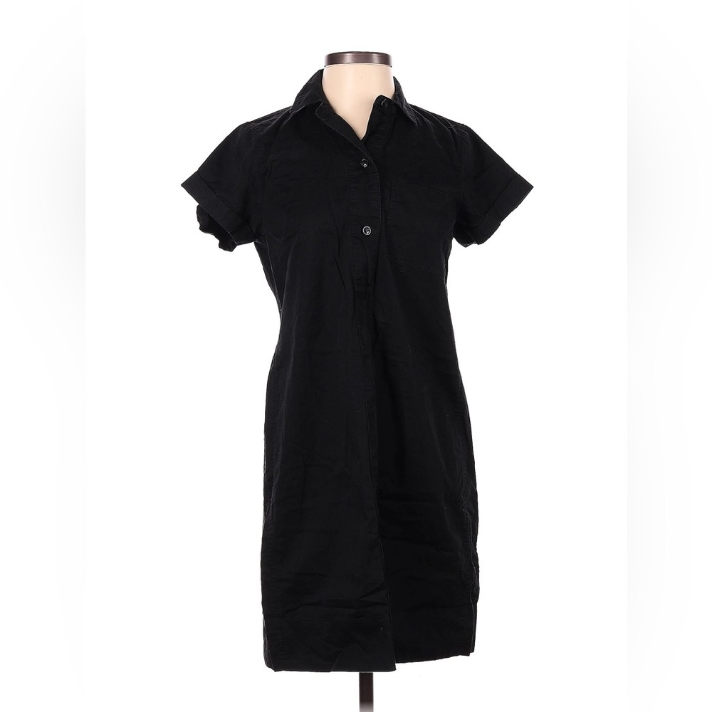 J Crew Black Cotton Shirt Dress Size XXS